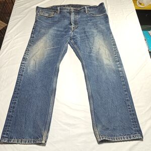 Levis 505 Jeans Mens 42x29 Blue Medium Wash Straight Leg Relaxed Fit Denim Y2k